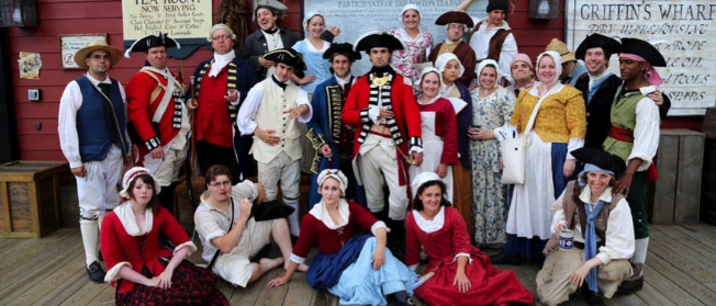photo of the cast at the boston tea party